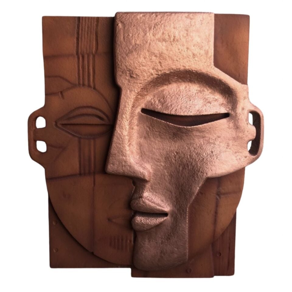 Mask 3D Rölyef Tablo Duvar Heykeli