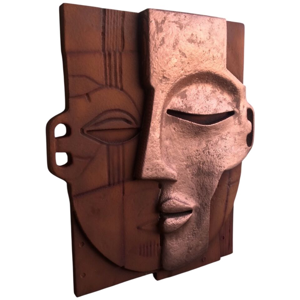 Mask 3D Rölyef Tablo Duvar Heykeli