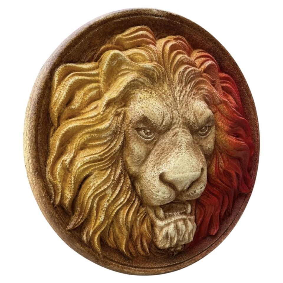 Galatasaray Aslan Kafası 3D Rölyef Tablo Duvar Heykeli