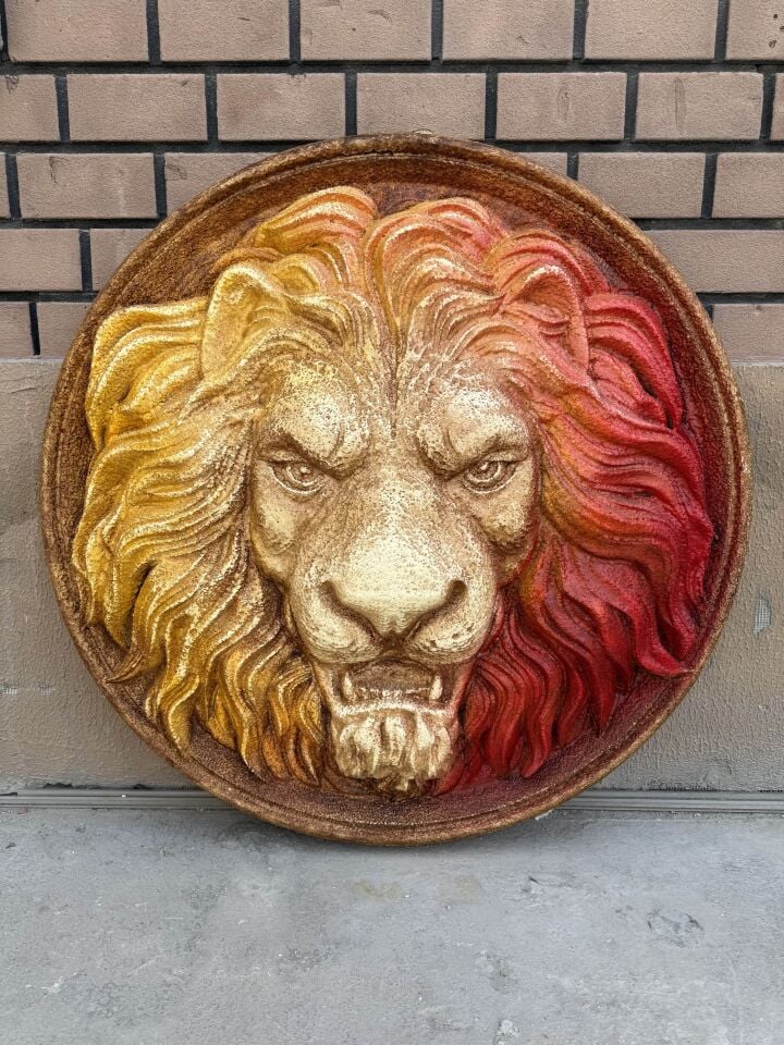 Galatasaray Aslan Kafası 3D Rölyef Tablo Duvar Heykeli