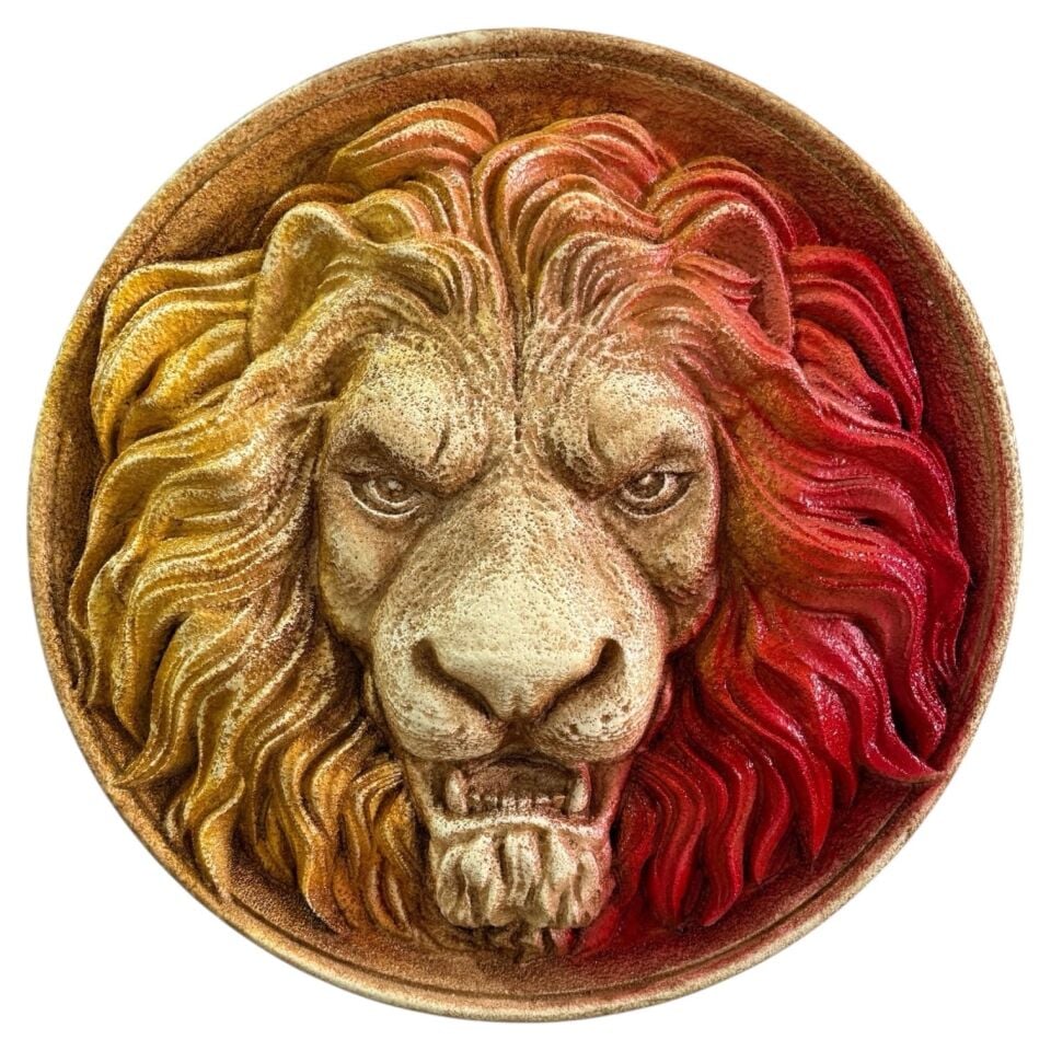 Galatasaray Aslan Kafası 3D Rölyef Tablo Duvar Heykeli